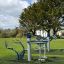 Outdoor fitness equipment Set 4 installed in a park.