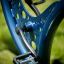 Close-up of Set 4 playground equipment in blue color with bike-like pedals