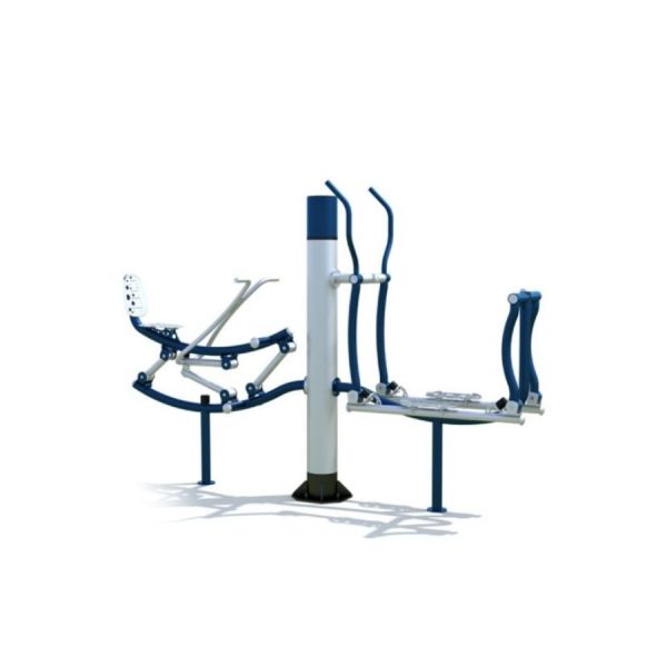 Outdoor fitness equipment Set 8 in blue and white color.