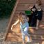 children playing in the wigwam for playgrounds