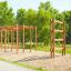 Step And Climb wooden ladder in a park playground