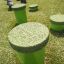 Jumping pegs (5 pcs.) in outdoor playground.