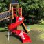 Children playing on spiral slide