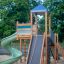 playpark slide in pastel colours