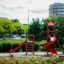 playground tower with slides