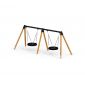 Double Bay Wooden Swing w/ Bird Nest Seats (⌀ 90 cm)