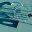 Playground equipment Sirius steel structure from above.