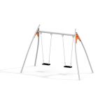 2 Flat Seats Steel Swing