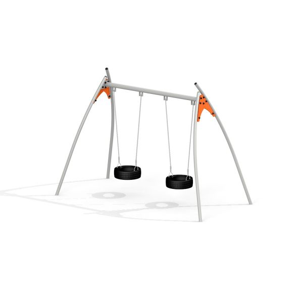2 Tyre Seats Steel Swing, Swings, Playground equipment | LARS LAJ