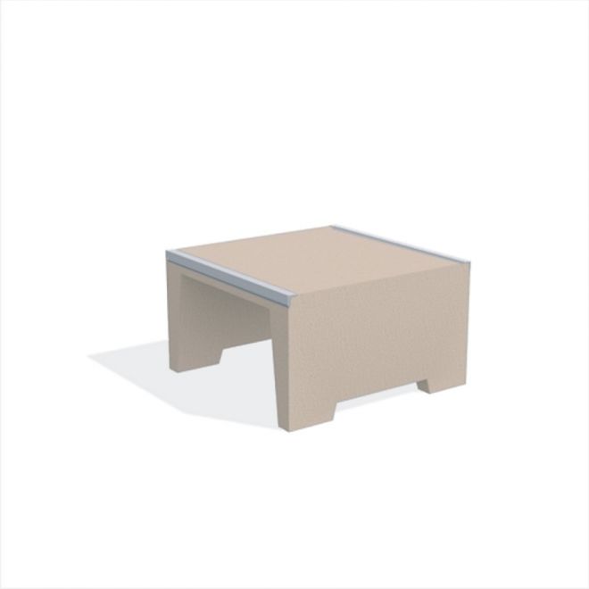 Beige outdoor play Box for playgrounds.