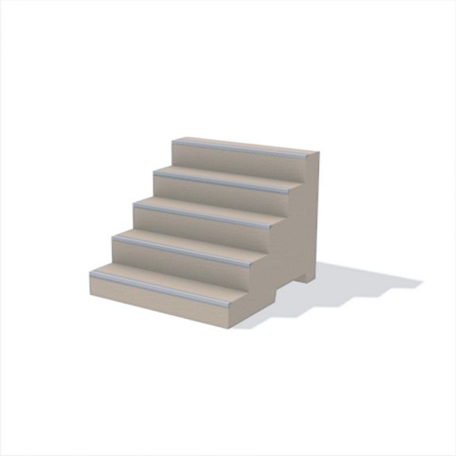 Freestanding playground steps for climbing and play.