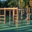 wooden climbing frame outdoor