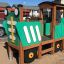 Playground Tractor with trailer structure for children.