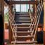 Rope suspension bridge of the Six Angle with Suspension Bridge single slide playground equipment.