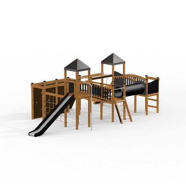 Explorer castle with slide playground equipment