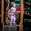 Little girl playing on Explorer castle with slide.