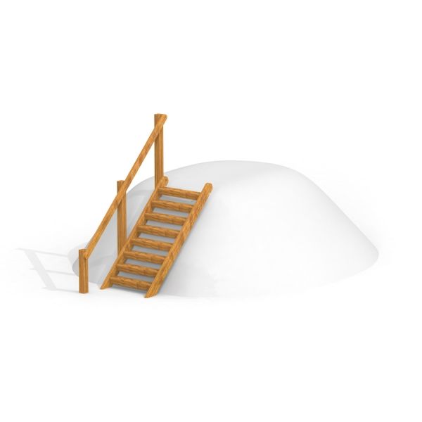 Pioneer Hill Stairs wooden ladder on a white background