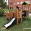 Rubik Modern Nature wooden playhouse with slide