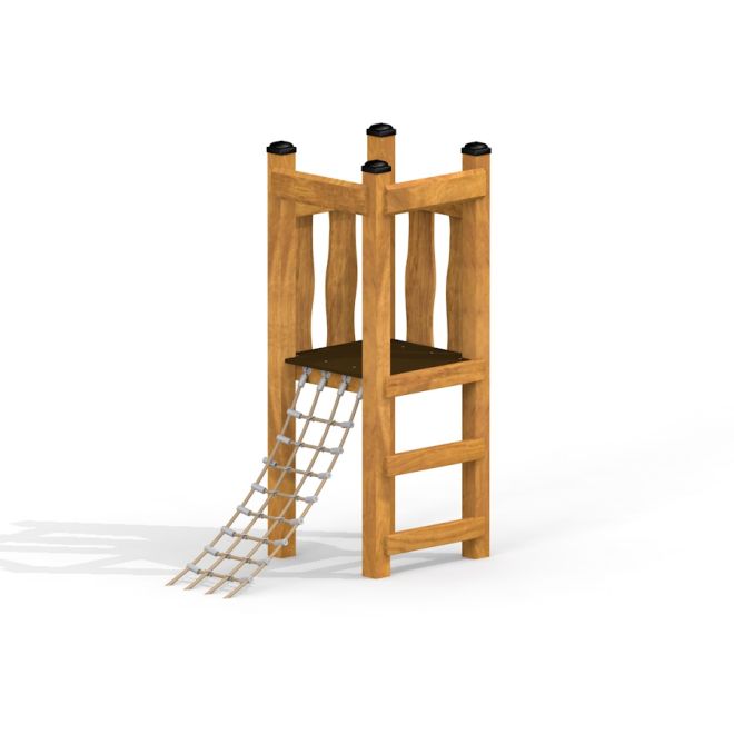Children's climbing tower Nemo Modern Nature with rope ladder.