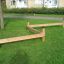 Balance play equipment for children installed in a park