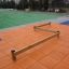 Wooden balance beam is great playground equipment to train on balance.