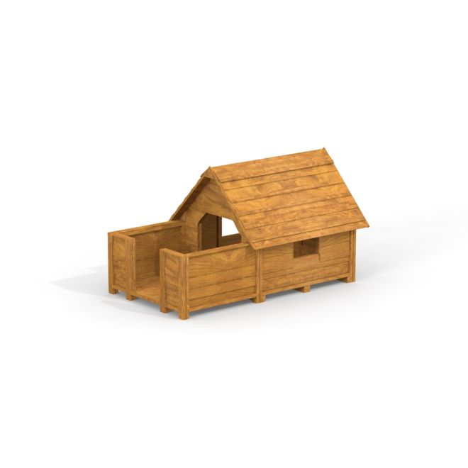 Wooden playhouse Veranda House Nature for children.