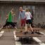 Children playing on Spring Plate playground equipment.