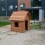 natural wooden hut in the residential area