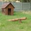 wooden playhouse on the playground