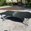 Outdoor Table Tennis Organic modern and stylish table in a park setting.