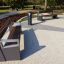 Chicago Bench in a modern outdoor park setting.