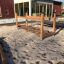 Chain Bridge playground equipment in an outdoor play area