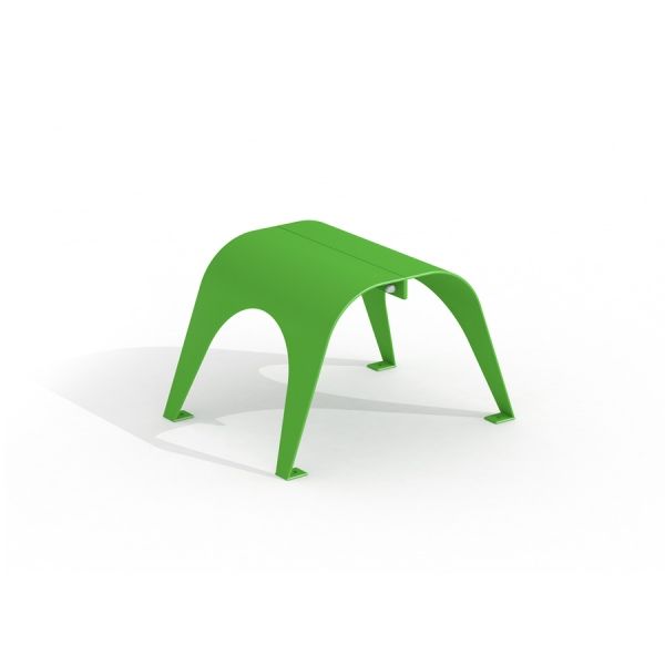 Green Lounge Table with curved legs.