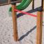 Somersault Single playground equipment with green slide and red bar