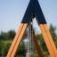Wooden A-frame structure of Single swing.