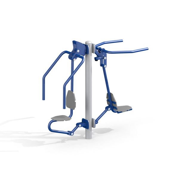 Outdoor fitness equipment for Pull Down and Chest Press.